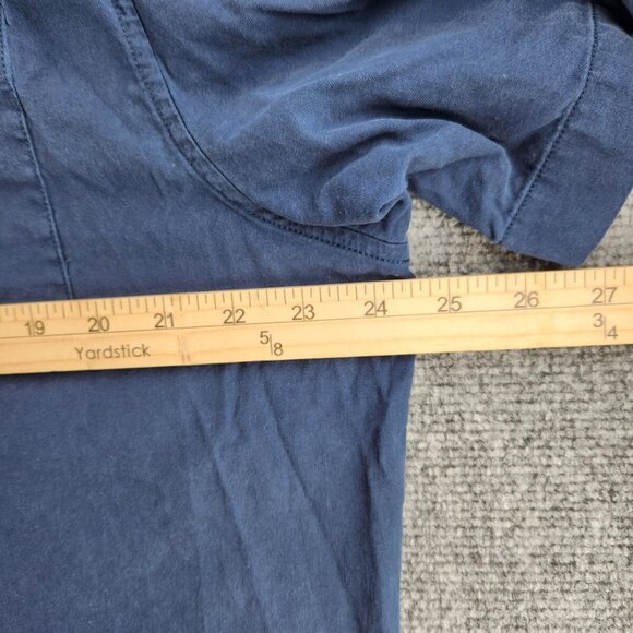 Tommy Bahama Silk Cotton Spandex Button Up Shirt Men Blue Large Stretch Adult LG - Picture 12 of 15